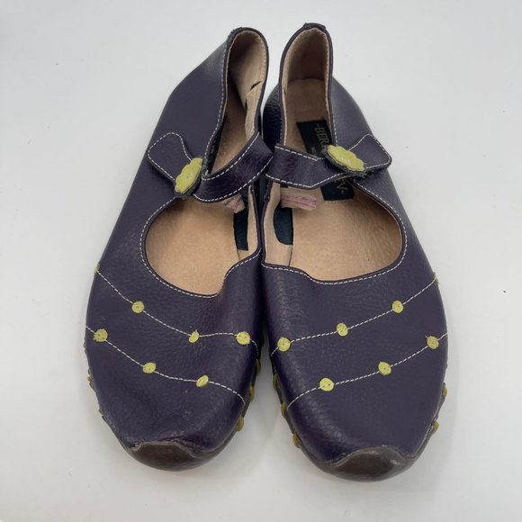 bernie mev. Purple Yellow Leather Flats & Loafers | Size 40EU - Picture 3 of 8